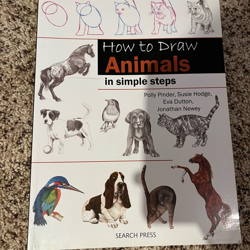 How to Draw Animals in Simple Steps Book Search Press Pinder Hodge Dutton Newey